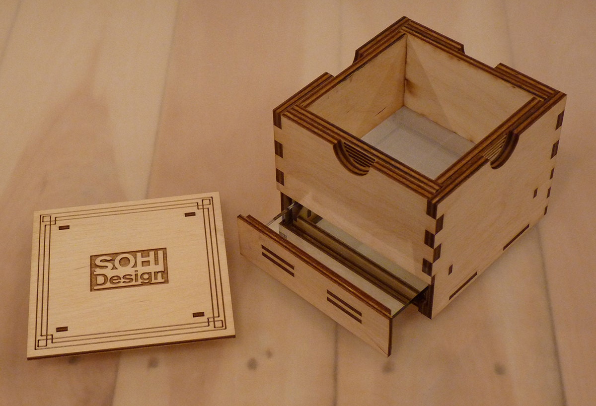 Wooden Kief Box Pollen Sifter 