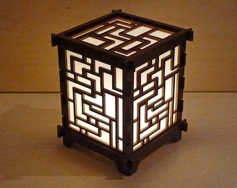 Puzzle Pattern 6" Shoji Lamp