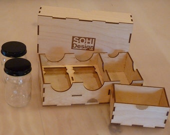Custom Two Jar Traveler Stash Box