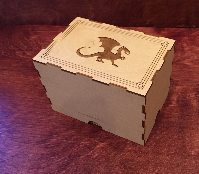 Custom Wooden 200 Card Deck and Dice Box image 2