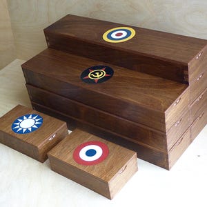 Set of 9 WWII Game Boxes for Tokens, Vehicles and Troops