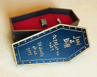 Coffin Ring Box with Custom Top