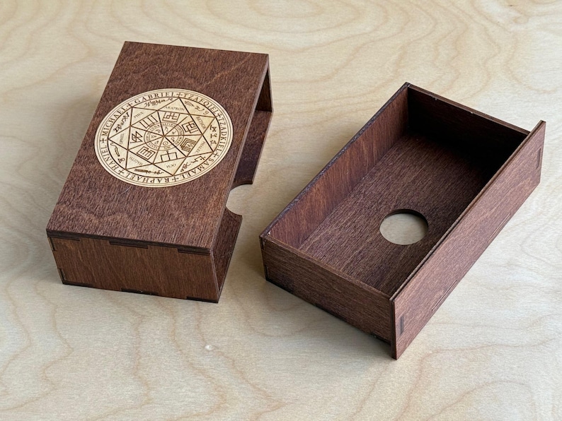 Tarot Pattern Box Wooden Tarot Card Box - Etsy