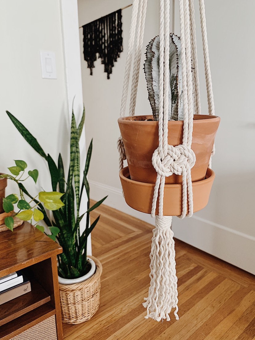 Macrame Art & Collectibles macrame PLANT HANGER MACRAME home decor