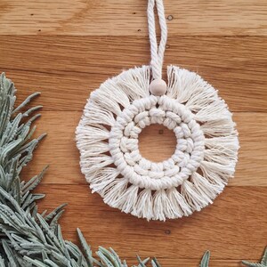Macrame Ornament / Macrame Charm / Boho Ornament / Rearview Mirror ...
