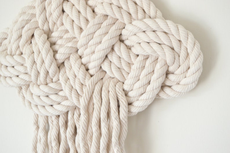 Cloud Knot Wall Hanging / Knot Charm Wallhanging / Macrame Wall Hanging image 2