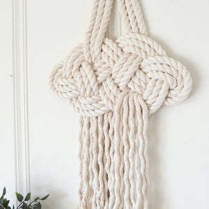 Cloud Knot Wall Hanging / Knot Charm Wallhanging / Macrame Wall Hanging image 1