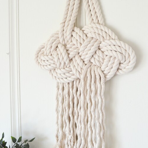Cloud Knot Wall Hanging / Knot Charm Wallhanging / Macrame Etsy