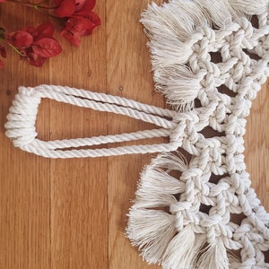 Macrame Wreath / Holiday Wreath / Macrame Home Decor / Macrame Wall Hanging image 3