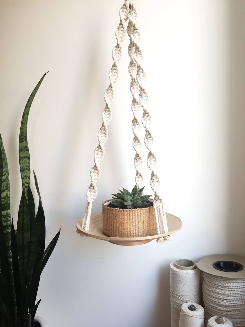 Macramé Hanging Bowl / Plant Hanger / Hanging Basket / Key Etsy