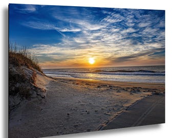 Outer Banks Sunrise Photos - Walkover Sunrise - Dunes and Beach Wall Art