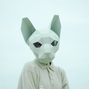 Sphynx Cat Mask, DIY Animal Head, Instant Pdf download, Paper Mask,3D Polygon Masks,Halloween,Papercraft Mask,Template,Helmet,Printable,Gift