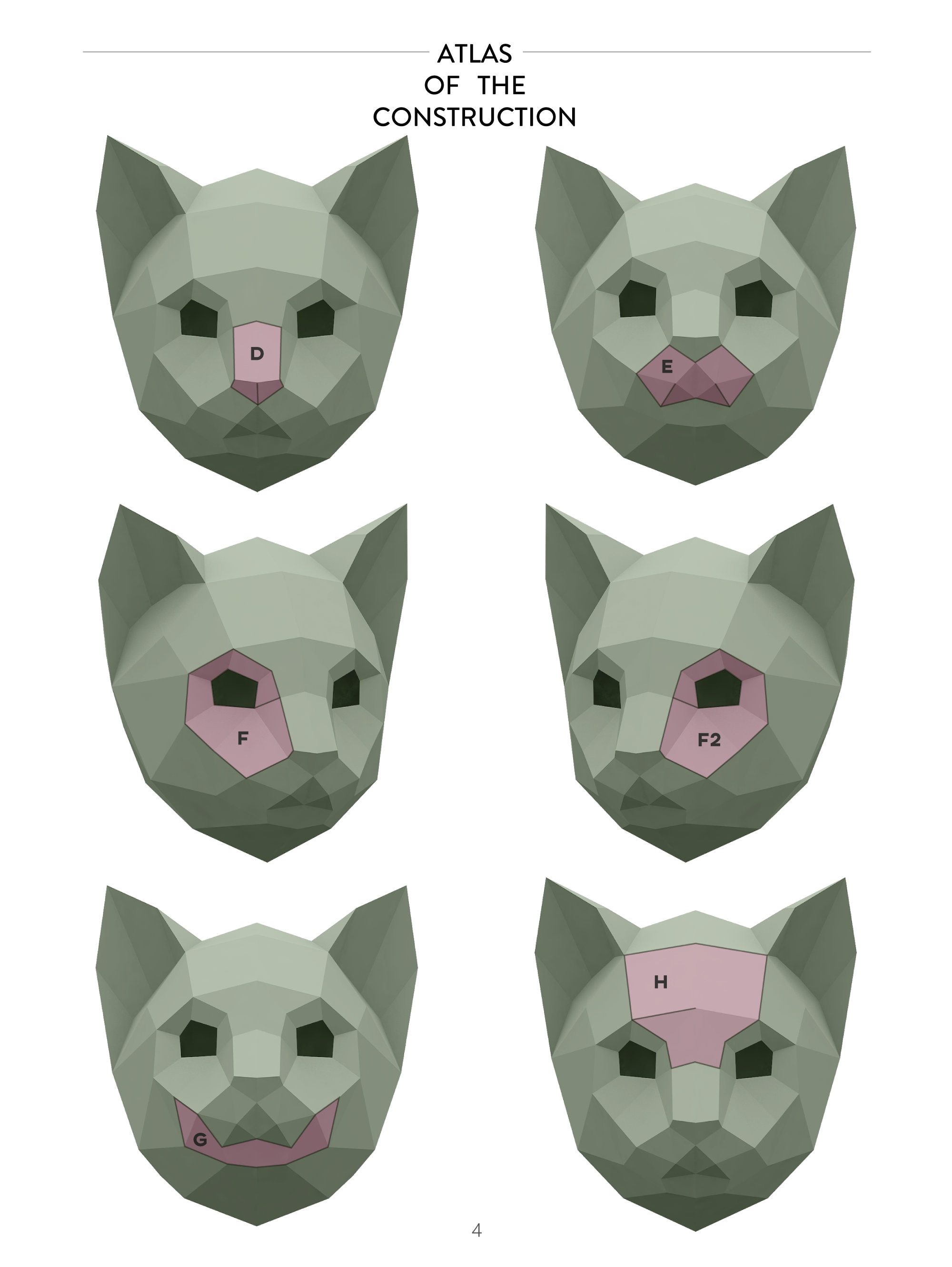 Cat Mask Papercraft Mask DIY Animal Head Instant Pdf Etsy UK