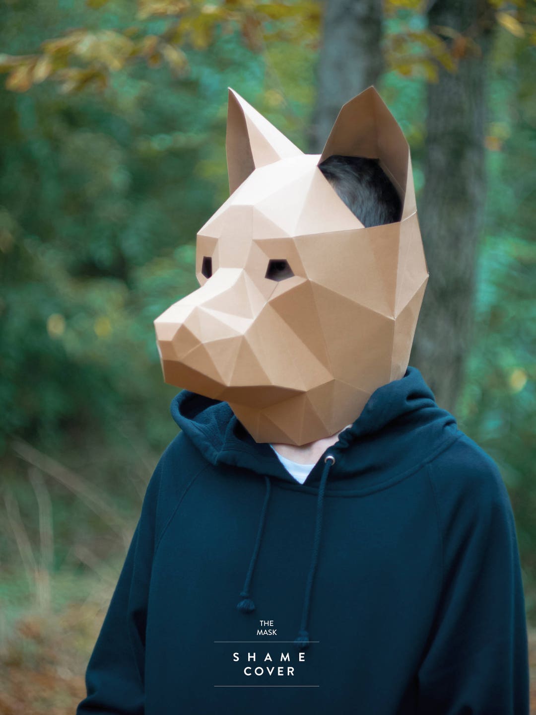 Dog Mask,diy Animal Head,pdf,paper Mask,3d Polygon Masks,low  Poly,halloween,papercraft Face Mask,template,puppy,printable,gift 