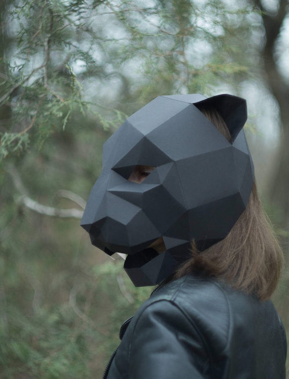 Paintable Leopard Cat Mask DIY Animal Mask