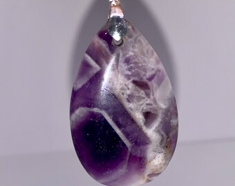 Cabochon Pendentif Chevron Améthyste