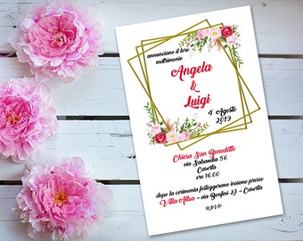 Custom Wedding Participation Kit - Printed or Digital File - ThemeFloreale - (menu, sign, placeholder, jam-sealed signs)