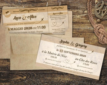 Custom Wedding Participation Kit - Printed or Digital File - Travel Theme - (menu, sign, placeholder, jam-incted signs)