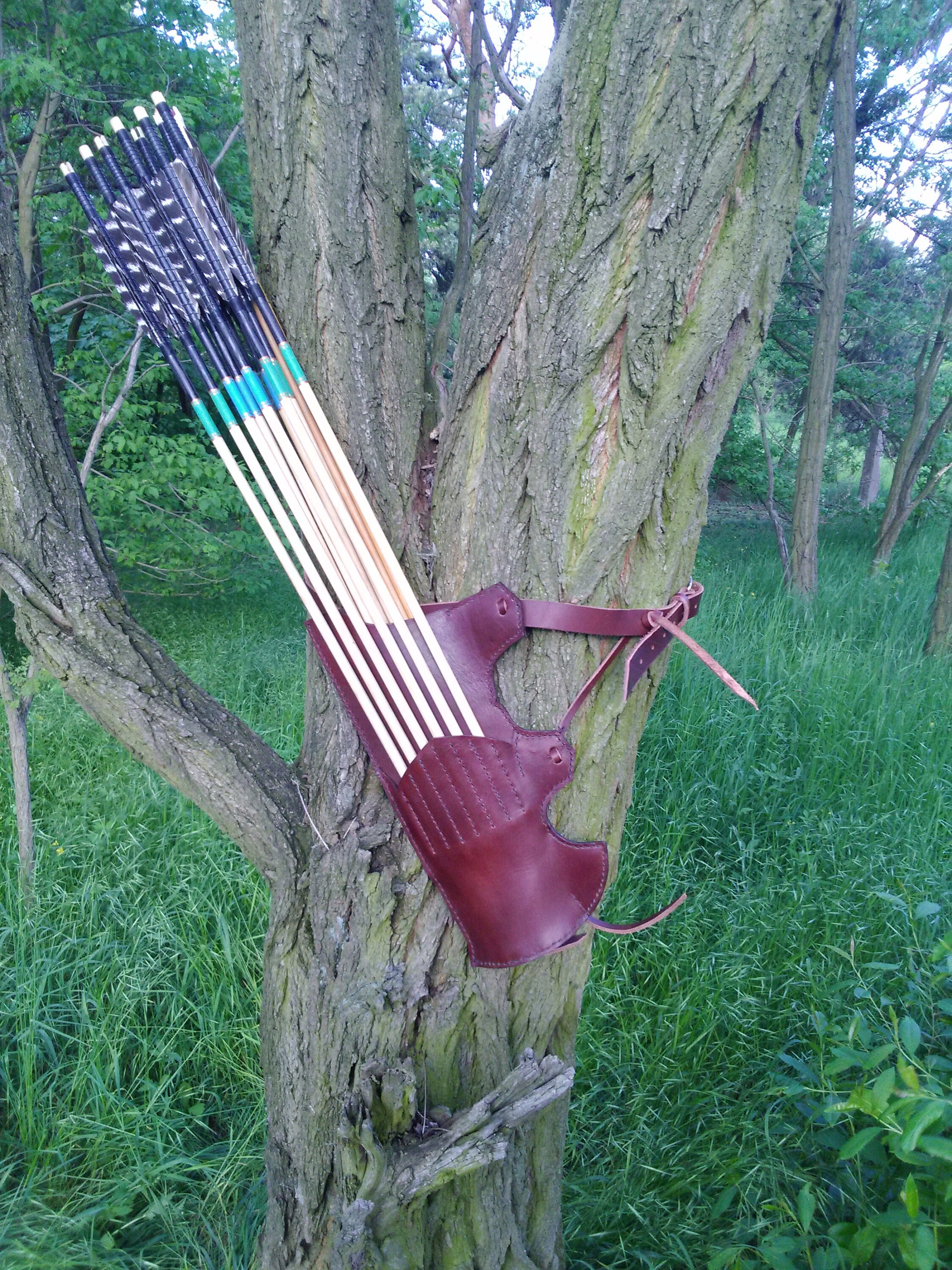 Leather hip quiver for horseback archery/eastern archery in Etsy