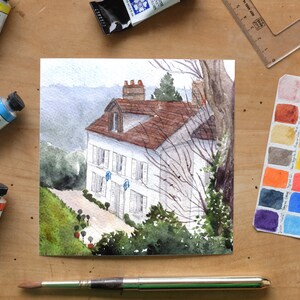Portrait de maison personnalisé en couleur. image 1