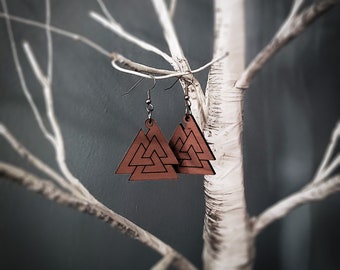 Valknut Earrings (Linked Rings Style)