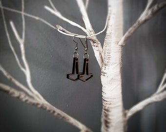 Small Open Thor's Hammer Earrings