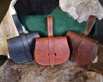 Birka Style Leather Belt Pouch