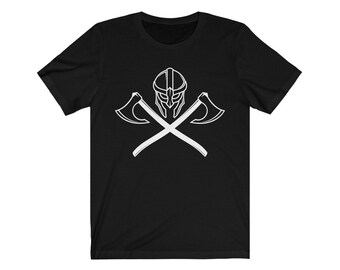 Viking Helmet and Crossed Axes Unisex Tee