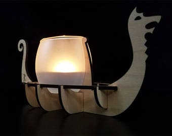 Viking Longship Votive Holder