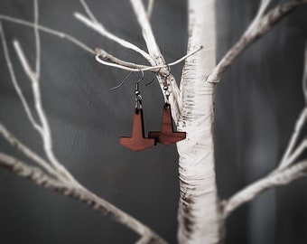 Small Thor's Hammer Earrings