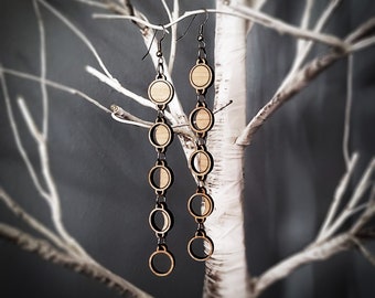 Moon Phase Dangle Earrings