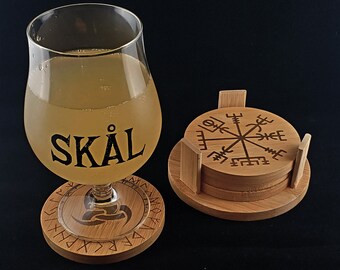 Heathen / Viking Coaster Set (Bamboo)