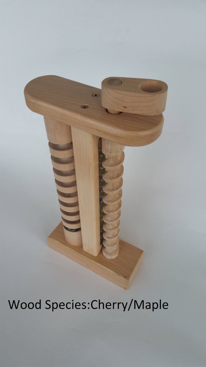 The Crank: A wooden toy with marbles hand crafted in Vermont. image 5