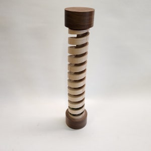 Marblelous Wooden Spiral is handmade desktop marble wood toy made from Vermont Maple.