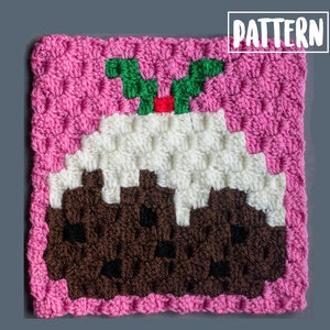 XMAS PUDDING C2C Crochet PDF Pattern C2C Crochet Blanket Graphgan image 1