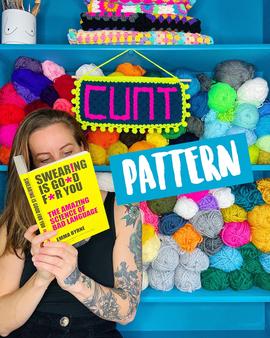 CROCHET PATTERNS C2C Wall Hanging / Quirky Decor / Crochet Wall Decor