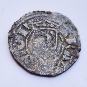 Authentic beautiful silver coin James I ancient medieval Templar crusader - 12th century