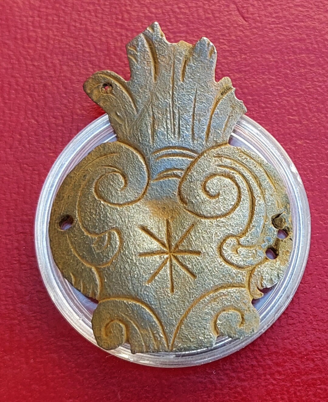 Beautiful Antique Flintlock Gun Bronze Ornament Decorative Plate 17th