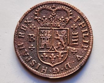 スペインの海賊の難破船から出土したアンティークの青銅貨 - 1720年 - 本物の貨幣 - 歴史的な贈り物 - クリスマスプレゼント