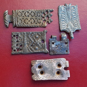 Authentic Lot of 5 Beautiful Medieval Ancient Bronze Artifacts - 10th - 12th Centuries - historical gift