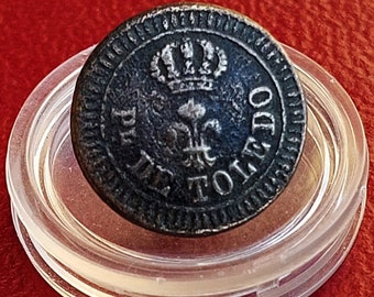 Spain Napoleonic Wars French Rare Button Pl de Toledo Military Army - 13mm - historical gift - Christmas gift