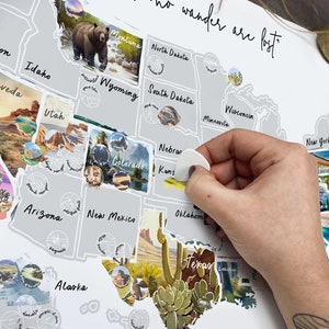 Mappa personalizzata da grattare degli Stati Uniti d'America Mappa dei parchi nazionali disegnata a mano con acquerello - Regalo di viaggio per anniversario, laurea e camper Esplora