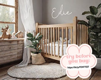 Personalized Name Sign | Laser Cut MDF, Nursery Decor