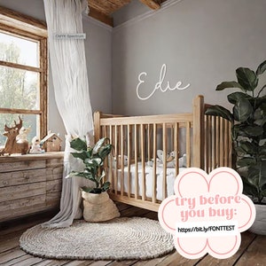 Decoración con nombre personalizada / Móvil para guardería / Colgante de pared con nombre / Regalo para bebé recién nacido o regalo de bautizo / Letrero con nombre