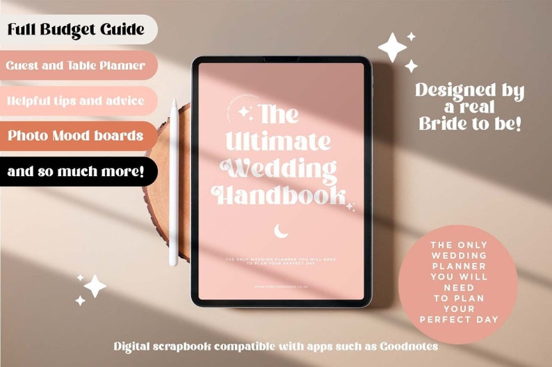 BOHO Digital Ultimate Wedding Planner, iPad Wedding Planner, Wedding Goodnotes, Wedding To Do List, Wedding Checklist, Wedding Budget 