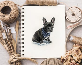 Retrato personalizado de mascota a partir de una foto - Ilustración/pintura dibujada a mano