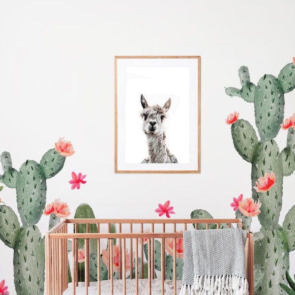 Large Cactus Wall Decal Etsy