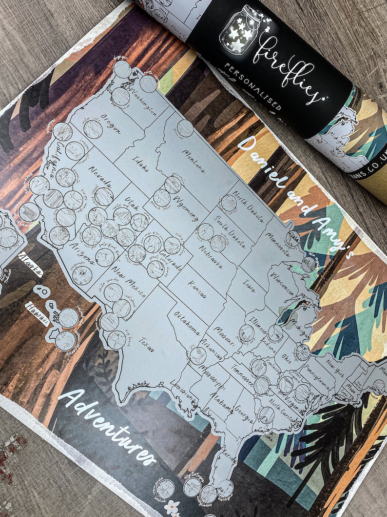 US National Parks Scratch off Map - Il 794xN.4452989047 Doiy