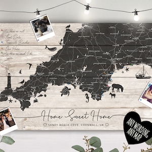 Gepersonaliseerde World Travel Push Pin Map- Houteffect + Kleuropties - 100 gratis pins
