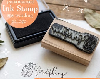 Custom Logo Rubber Stamp | Personalized Business Logo Stamp | Eco Friendly Packaging Stamp | Small Business Branding Tool